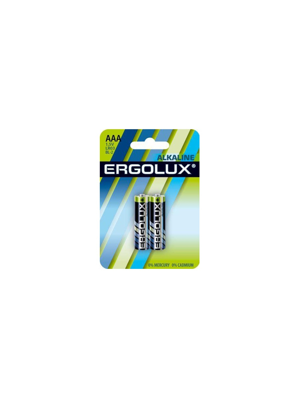 Элемент питания алкалиновый AAA/LR03 1.5В Alkaline BL-2 (блист.2шт) Ergolux 11743