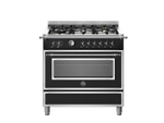 Варочный центр Bertazzoni, 6 газовых конфорок и многофункциональный электрический шкаф, Heritage, 90 см Слоновая кость