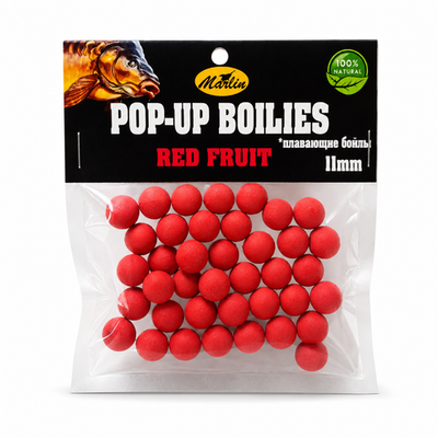 Бойлы Насадочные Плавающие "POP-UPS" в пакете №11 (20гр). Красные фрукты