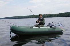 Лодка надувная DINGO 34F (сине-серый)