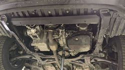 Защита картера двигателя, КПП (2 мм, сталь) для Toyota Sienta 2015-2022 (V = 1.5 AT FWD) Sheriff.24.5247