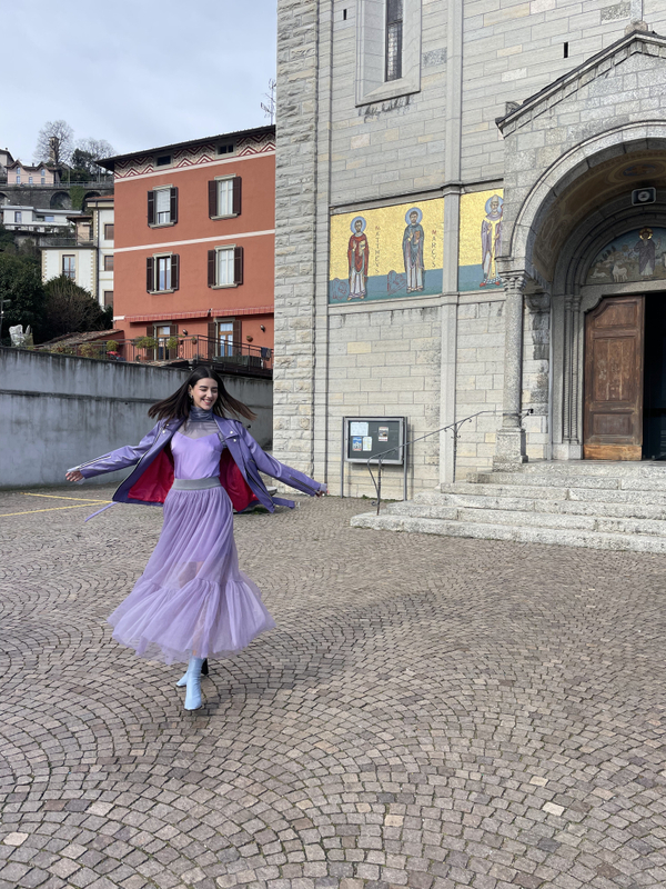 Комбинация мини двусторонняя лаванда - оливковая