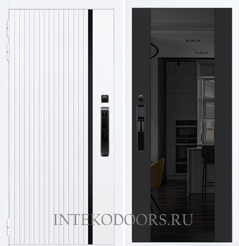 Агат Вертикаль Белая F55 зеркало ELIT