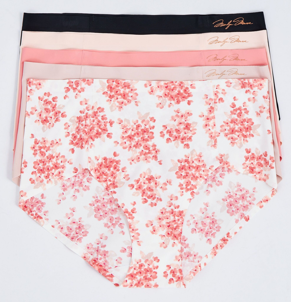 Набор из 5 бесшовных шелковистых трусиков (Размер: S) (Цвет: разноцветный)