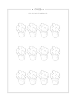 Fairytale Village Watercolor. Coloring Book