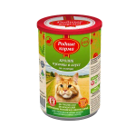Консервы РОДНЫЕ КОРМА  для кошек с кроликом кусочки в соусе по-липецки 6х410 г