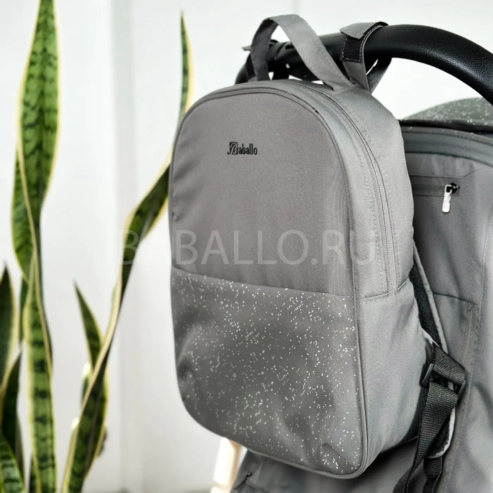 Коляска прогулочная Babalo 2024 Снег текстиль на черной раме