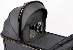 Детская коляска Peppy Tecla 3 в 1 с автокреслом Verona Black Shadow Antrazit Chrome Edition Графитовый