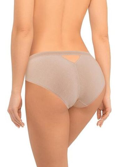 Трусики-слипы из микрофибры и кружева с сетчатой структурой (Размер: L) (Цвет: молочный)