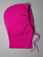 Капор женский вязаный розовый