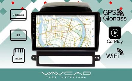 Магнитола для Chevrolet Captiva 2008-2011 - Vaycar VA10-1099 на Android 13, 8-ядер, 2Гб-32Гб, 4G SIM-слот
