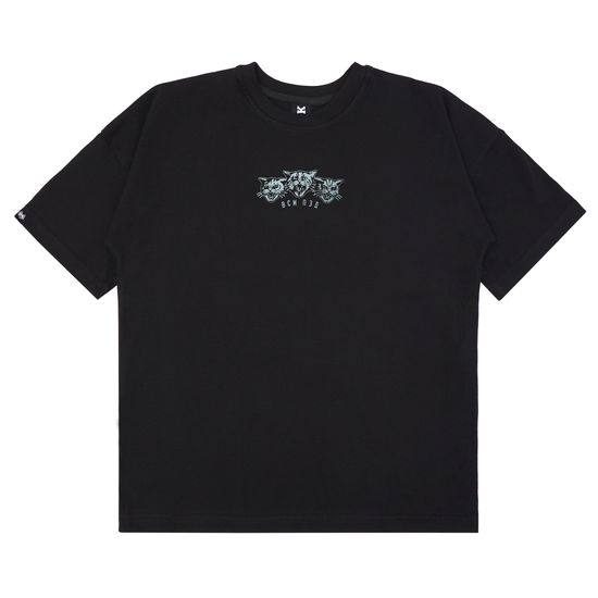 Футболка HOOK «Всмпзд» Три кота оверсайз Чёрный