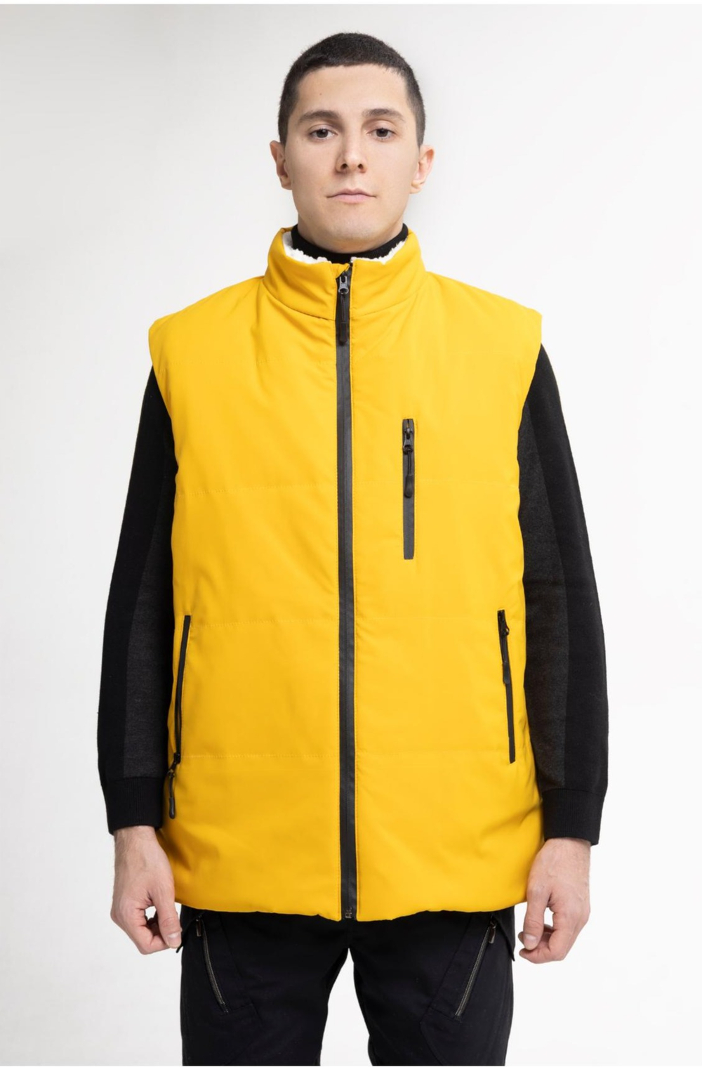 Жилет зимний цв.горчица