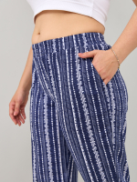 Брюки Б-18/джинсрогожка-оргамент