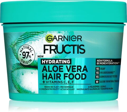 Garnier Fructis Aloe Vera Hair Food - увлажняющая маска для нормальных и сухих волос /   390  ml  / GTIN 3600542226448