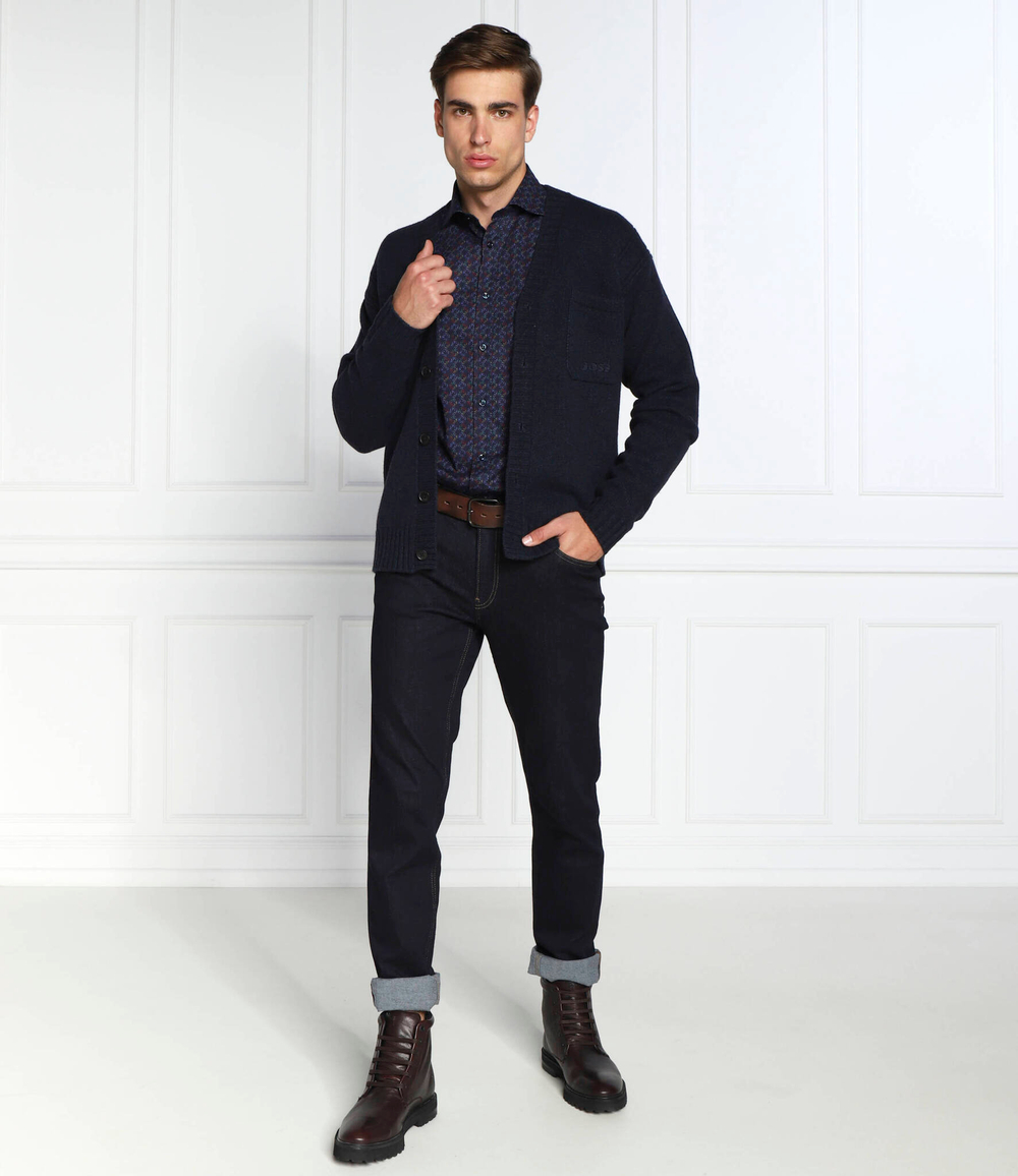 Хлопковый кардиган kouzzle BOSS ORANGE - темно-синий(50474903)