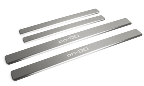 Накладки на пороги Rival для Datsun on-DO 2014-н.в., нерж. сталь, с надписью, 4 шт., NP.8702.3