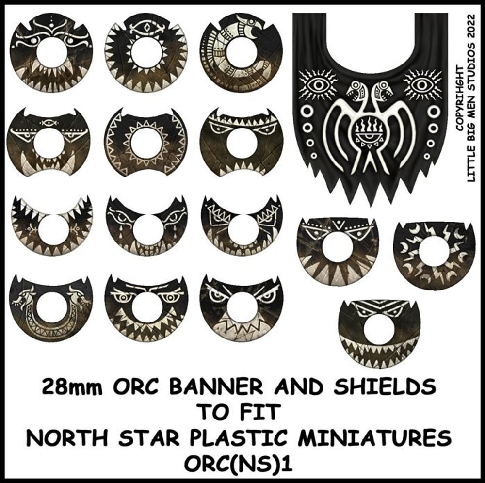 ORC(NS)1  Orc Banner &amp; Shield Transfers