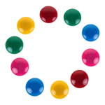 Набор магнитов, 10 штук, 3см цветные на блистере