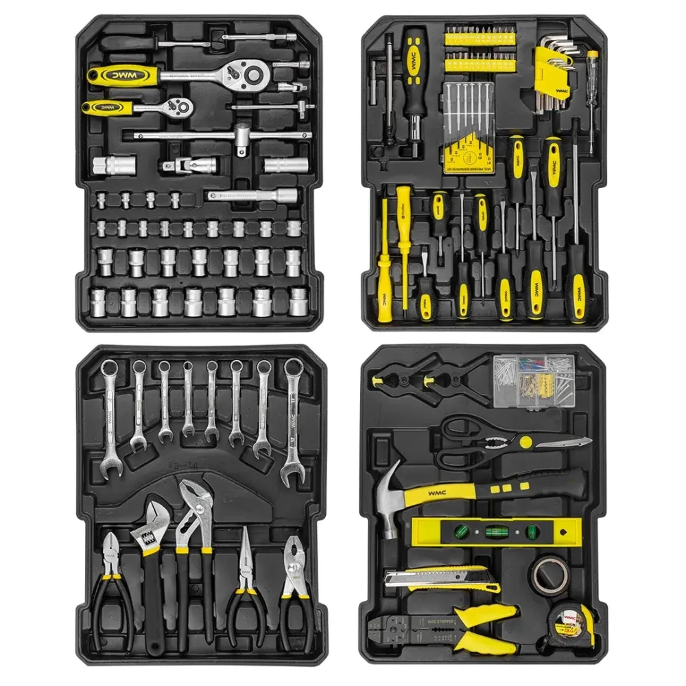 Набор инструментов 246пр. 1/4'',1/2''(6гр.)(4-21мм), в алюминиевом кейсе WMC TOOLS WMC-40246