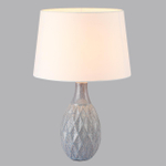 8138/1T MODERNI LN26 494 серый/белый, керамика/текстиль Настольная лампа Е27 1*60W 220V YARA