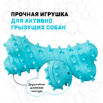 Playology дентальная жевательная косточка PUPPY TEETHING BONE для щенков 4-8 месяцев с ароматом арахиса, цвет голубой