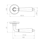 Ручка раздельная R.JSR51.LUCIA SSG-39 сатинированное золото