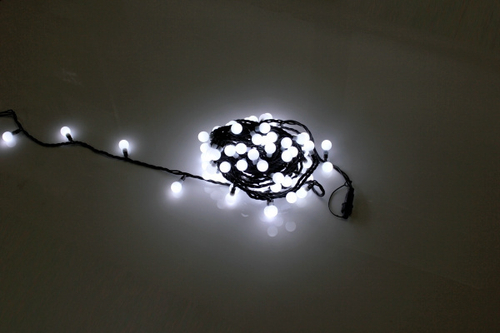 LED-PLR-100-15M-25MM-240V-W/BL -W/O белая/черный провод, соединяемая (без силового шнура) шарик D25