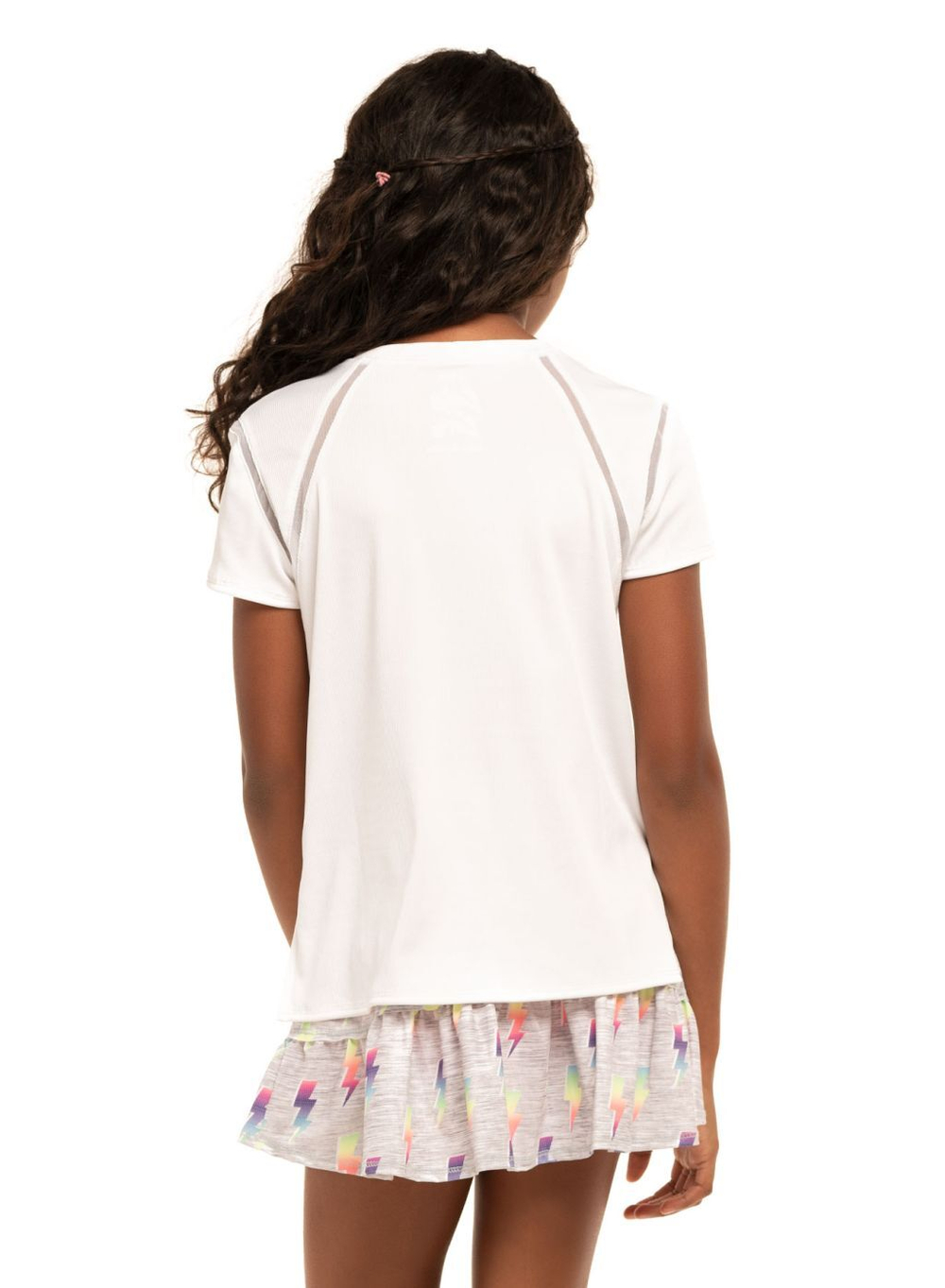 Футболка для девочки теннисная Lucky in Love Novelty Feeling The Vibe S/S - multi