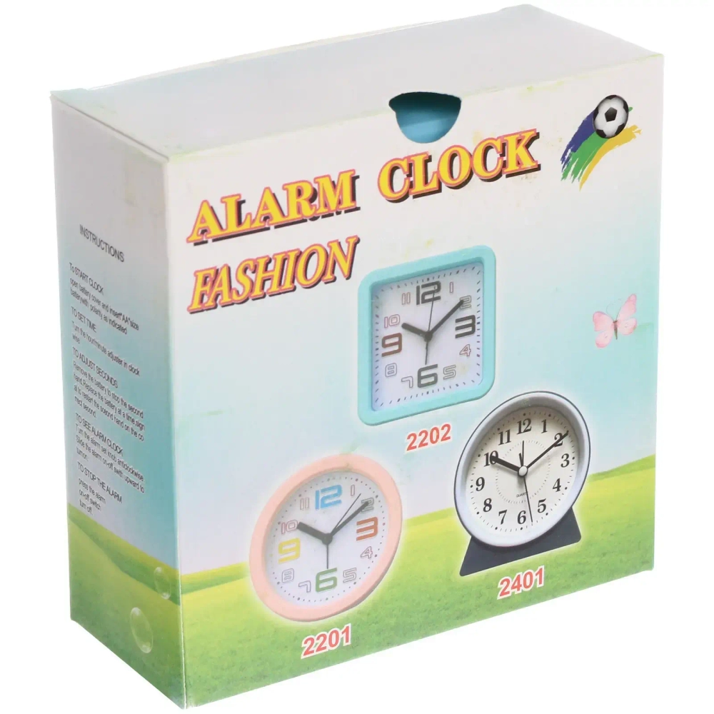 Будильник «Виола» 10,5*10,5*4см, микс цветов