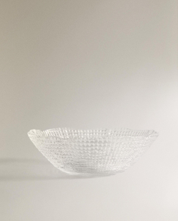 Zara Home салатник из стекла, цвет прозрачный, 16 см