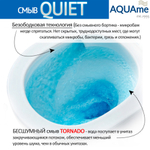 AQM2010 Унитаз подвесной сиденье SoftClose, технология смыва QUIET, скрытый крепеж. 520х360х410