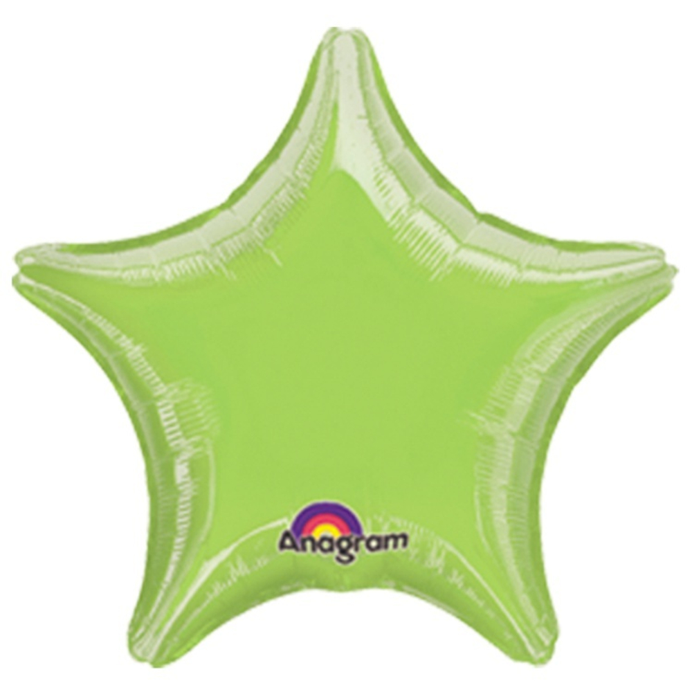 Фольгированная фигура, звезда, 19"/48СМ Металлик LimeGreen