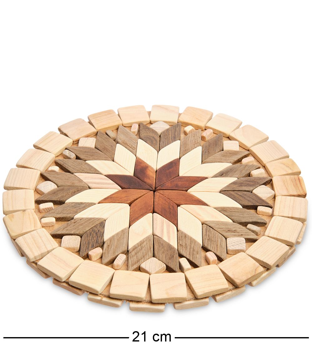 Народные промыслы ДР-502/3 Подставка под горячее, круглая «Мозайка» 20х20