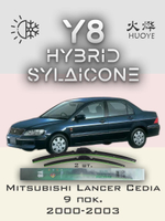 Щетки стеклоочистителя HUOYE Y8 600/450 мм на Mitsubishi LancerCedia | Hook/J-Hook
