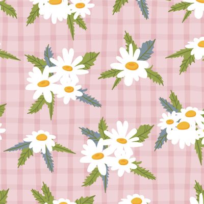 Ромашки и клеточки