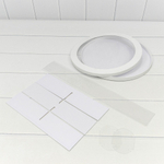 Коробка сборная 30х7 см с окошком (Белый)