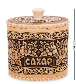 Народные промыслы BST-603 Туесок «Сахар» (береста)