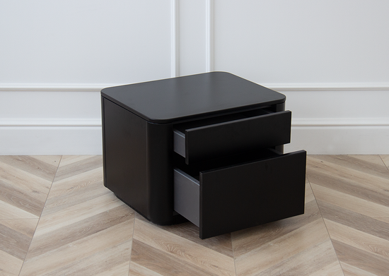 Тумба прикроватная Tammi 2 ящика ширина 50 см (черный)