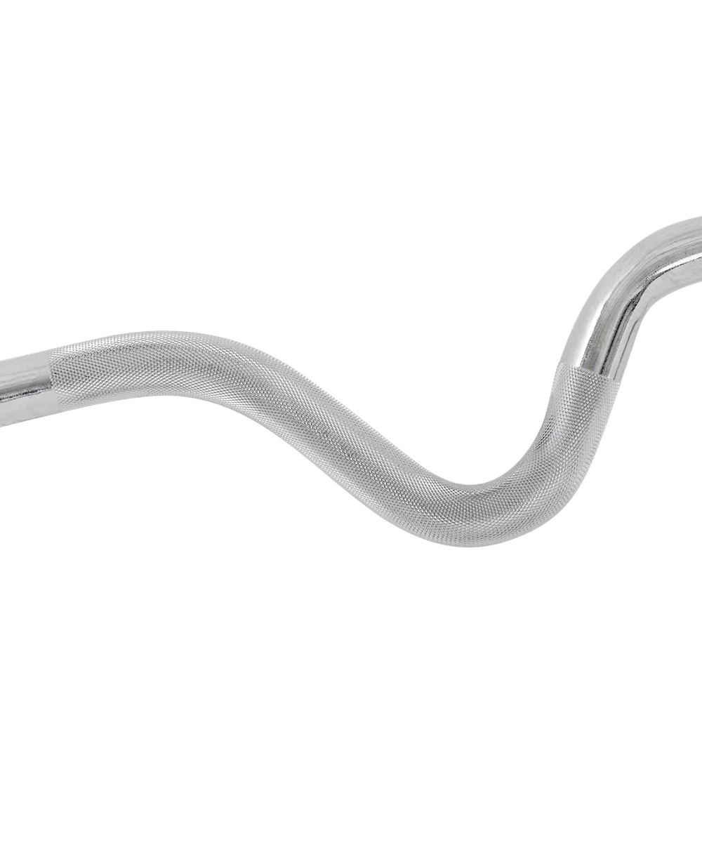 Гриф для штанги STARFIT BB-102 W-образный, d=25 мм, металлический, с металлическими замками, хром, 120 см