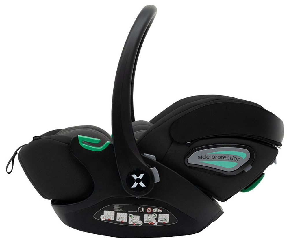 Коляска Agex Life 3 в 1 с автокреслом i-Safe Black ALG528 Green (Зеленый)