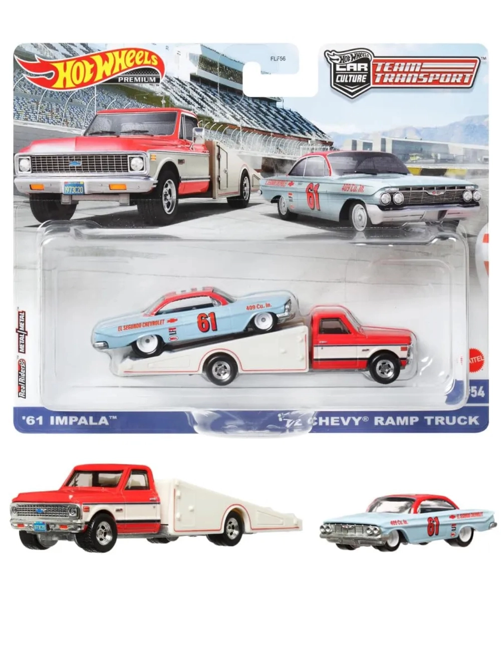 Набор Хот Вилс Премиум 61 Impala и 72 Chevy Ramp FLF56 HKF40