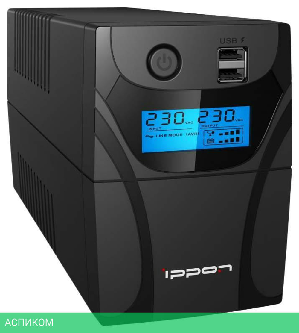 Источник бесперебойного питания Ippon Power Pro II 600 360Вт 600ВА черный (1030300)
