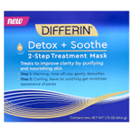 Differin, Detox + Soothe, лечебная маска для 2 этапов, 49,6 г (1,75 унции)