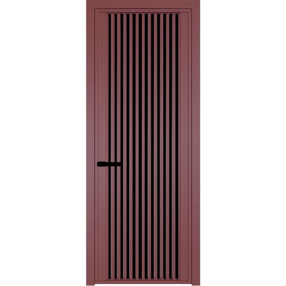 Алюминиевая дверь 3AGP красный антрацит стекло чёрный триплекс