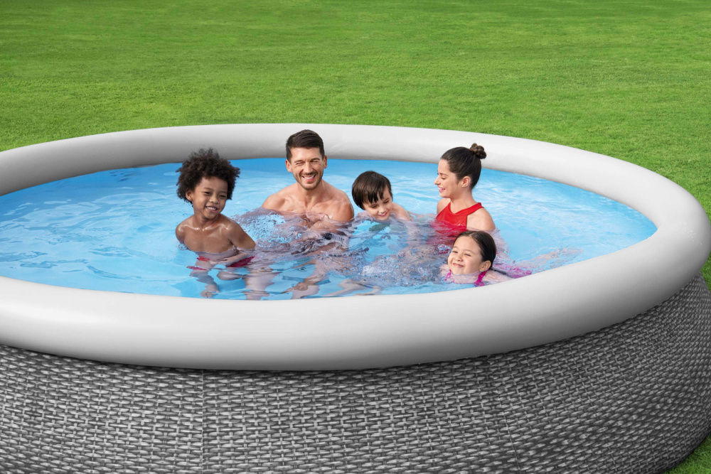 Бассейн надувной Bestway Fast Set Pools "Ротанг" 366х76 см (57443 BW)