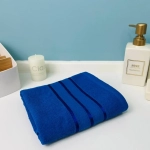 Полотенце махровое 50*80см «Comfort» цвет сапфировый 04-040, плотность 300гр/м2 TJ, с петелькой-подвесом