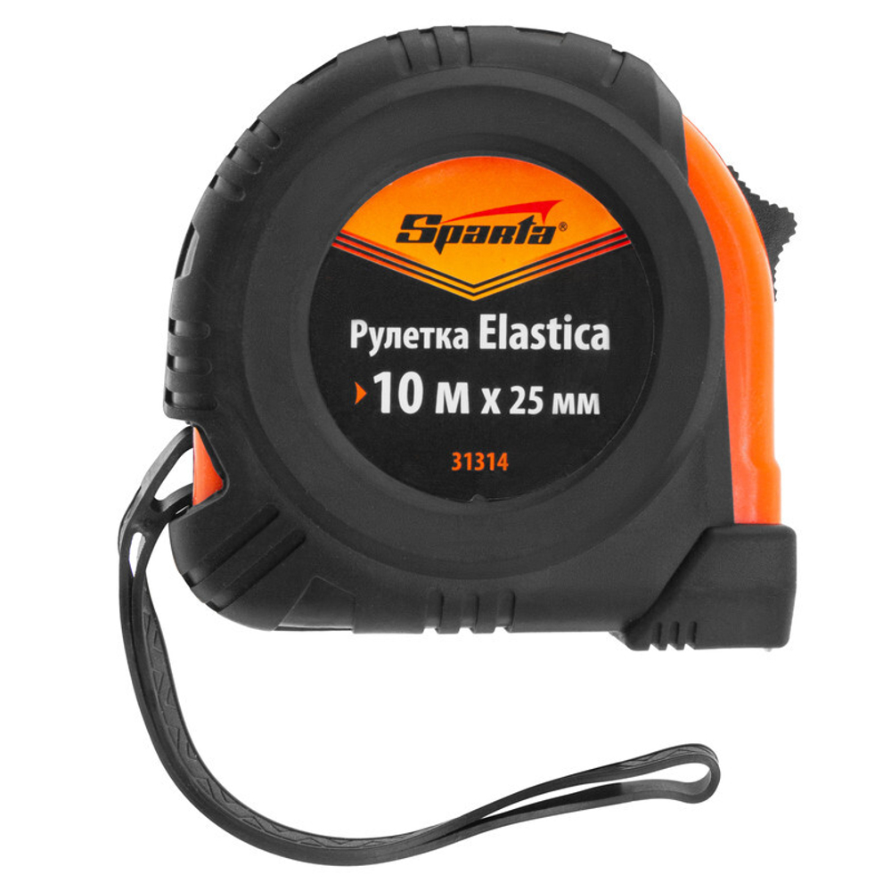 31314 Рулетка Elastica, 10 м х 25 мм, обрезиненный корпус