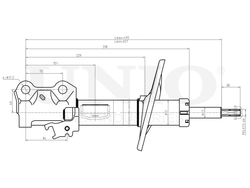 Амортизатор газовый передней подвески левый UNIO SAB-10100