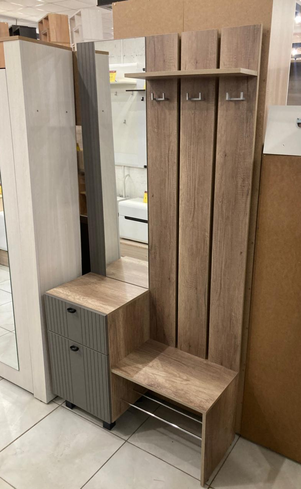 Прихожая Олива ПР-04 Муссон софт (серый) MF14